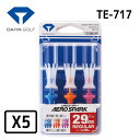 【5パックセット】ダイヤゴルフ エアロスパークティーレギュラー 3本入 TE-717DAIYA GOLF AERO SOARK 全長69mm ブルー オレンジ ...