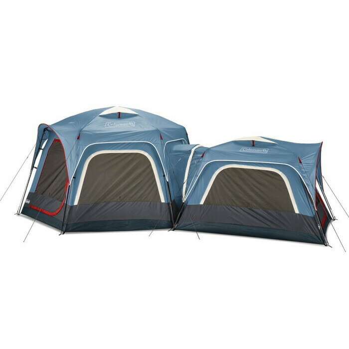 コネクタブル バンドル テント 3人用＆6人用 ブルー (CONNECTABLE TENT BUNDLE WITH FAST PITCH SETUP 3-PERSON & 6-PERSON BLUE)(200003782) ブランド 　COLEMAN / コールマン 商品名 　コネクタブル バンドル テント 3人用＆6人用 ブルー (CONNECTABLE TENT BUNDLE WITH FAST PITCH SETUP 3-PERSON & 6-PERSON BLUE) 品番 　2000033782 カラー 　ブルー (BLUE) フロアサイズ 　3人用：8.0 x 6.0(ft.) 　6人用：12.0 x 10.0(ft.) 高さ(Center Height) 　3人用：4.8ft.　6人用：6.3ft. 重量 　3人用：約6.8kg　6人用：約13.2kg 定員 　3+6人 ※注意：モニターの光の加減により、色合いが異なる場合がございます。予めご了承下さい。