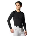 アンダーアーマー UAヒートギアアーマー コンプレッション ロングスリーブ クルー シャツ 1358646-001 Black メンズ ベースボール UNDER...