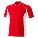アシックス ベースボールシャツ レッドxホワイト BAD020-600 ベースボール 野球 メンズ ASICS