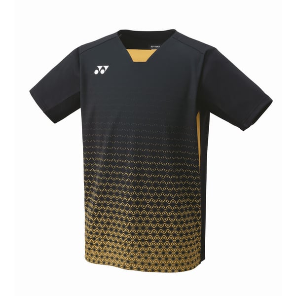 ヨネックス ゲームシャツ（フィットスタイル）. 10615 ブラック／ゴールド メンズ 半袖トップス YONEX