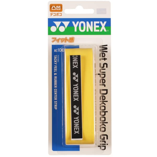 ヨネックス テニス グリップテープ ウェットスーパーデコボコグリップ AC104-004 イエロー YONEX