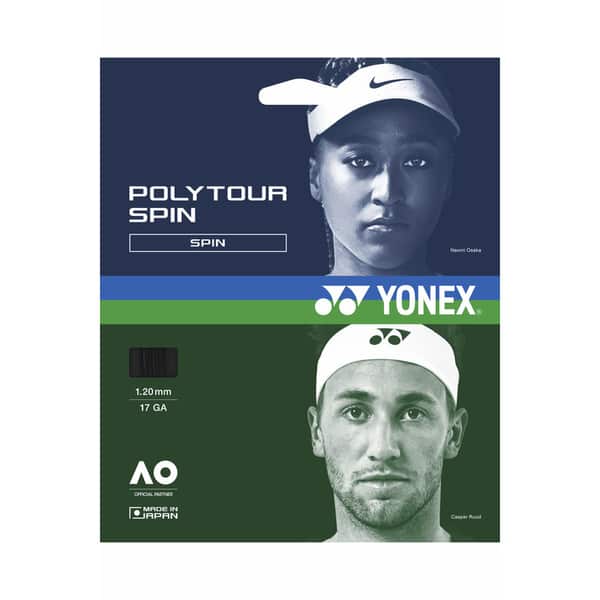 ヨネックス テニス ストリング ポリツアー スピン 120 PTGS120-007 ブラック YONEX