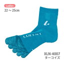 ルーセント テニス Ladies 5本指ソックス (ターコイズ) XLN4007 ターコイズ LUCENT