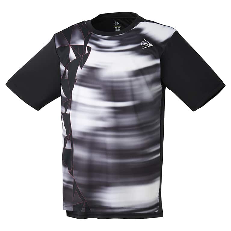 ダンロップ UNISEX GAME SHIRT(ジュニア対応)DAP-1440 ゲームシャツ ブラック テニス ユニ 男女兼用 DUNLOP