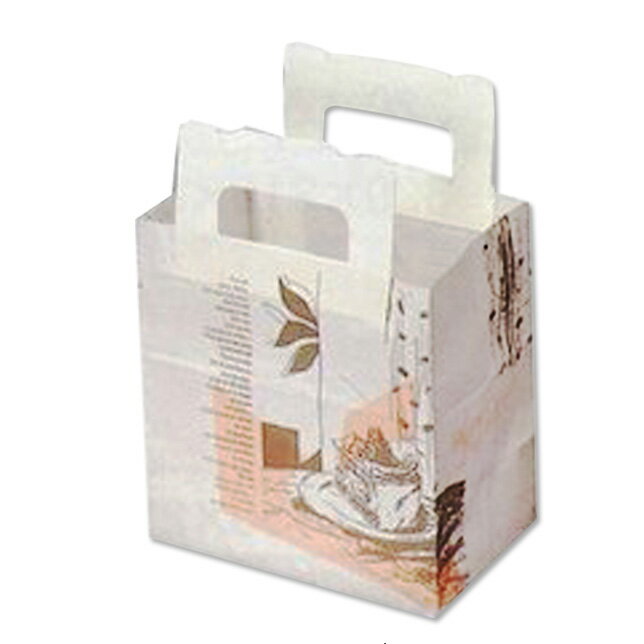 ケーキ袋 コラージュ柄 150x85x150mm 50枚(常温) 業務用