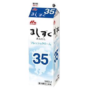 【全品ポイント5倍！5月31日まで】(お取り寄せ商品)森永乳業 生クリーム ましずく35 1000ml 1L(冷蔵) ..