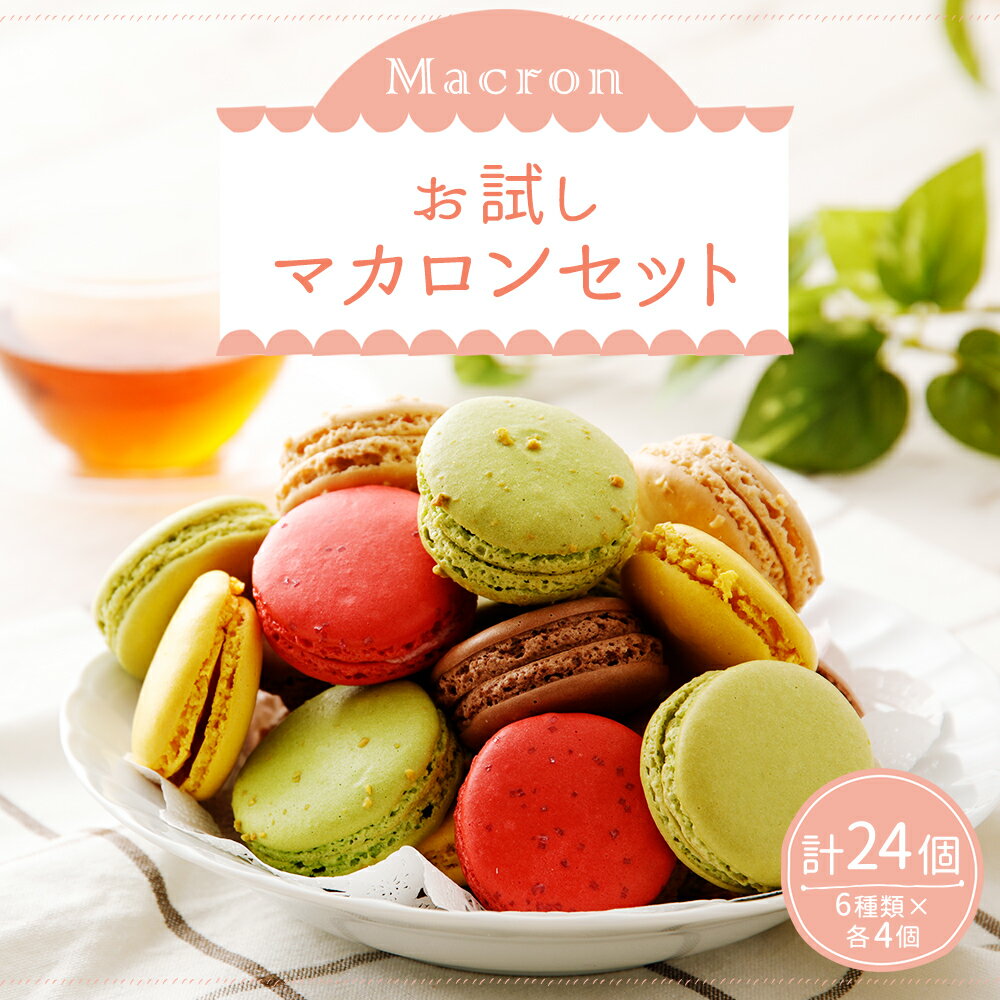 お試しマカロンセット 24個セット（6種類×4個） (冷凍) お菓子 洋菓子 デザート スイーツ マカロン アーモンド かわいい おしゃれ 業務用のサムネイル