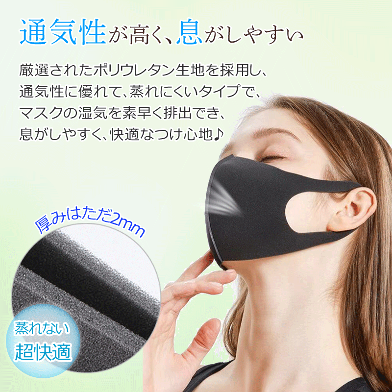 ウレタンマスク夏用マスク日本製不織布マスク子供用マスク立体マスク接触冷感ベージュブラック洗えるマスク