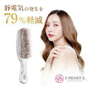 エスハートエス スカルプブラシ クロム 静電気防止ブラシ シルバー シャンプー トリートメント 頭皮 マッサージ 毛穴 クレンジング ヘッドスパ エステ お風呂 頭皮ケア 艶髪 サラサラ