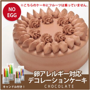 【卵アレルギー対応 チョコデコレーション】アレルギー対応 デコレーションケーキ チョコレート 卵 アレルギー ケーキ アレルギー対応食品 卵 不使用 菓子 卵なし アレルギー対応ケーキ 卵アレルギー 手作りケーキ スイーツ