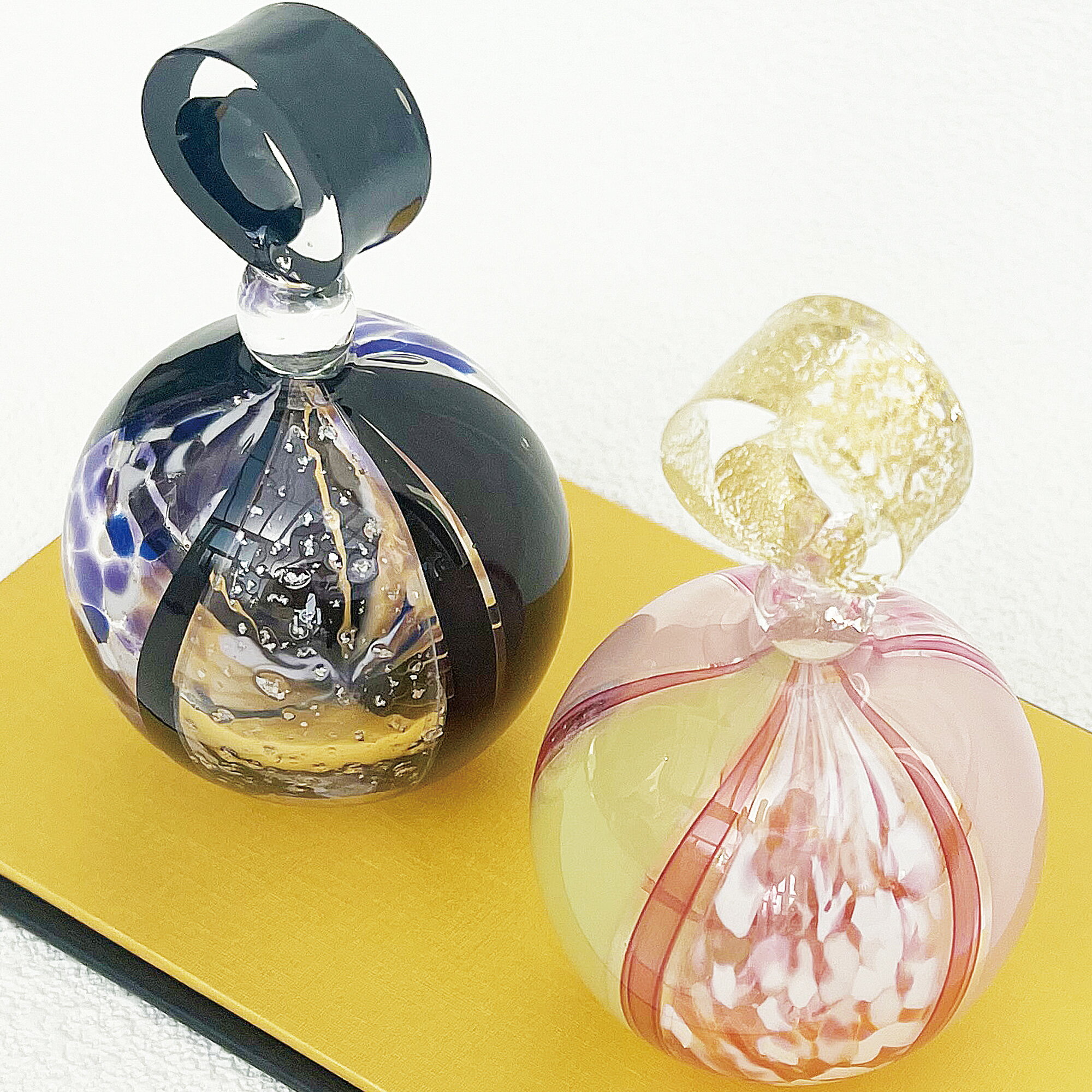 作家 田崎亮介 ガラス 雛人形 二重五光 金敷台付き 箱入り ガラスのひな人形 ひな祭り 節句人形