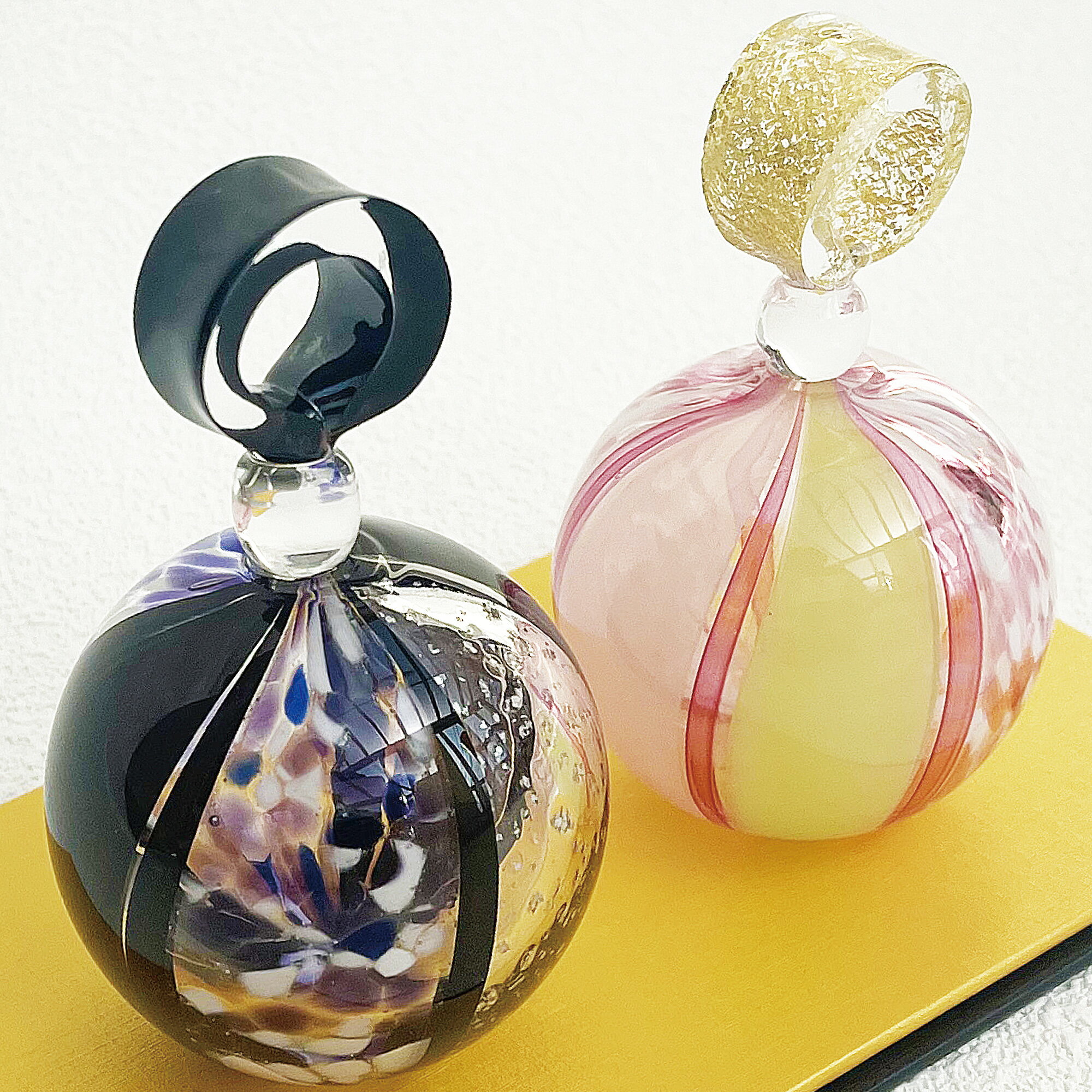 作家 田崎亮介 ガラス 雛人形 二重五光 金敷台付き 箱入り ガラスのひな人形 ひな祭り 節句人形