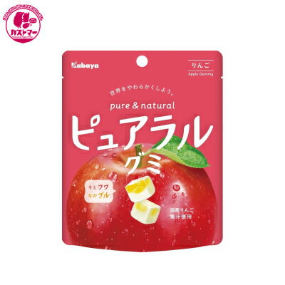 グミ 【ピュアラルグミ りんご　58g×8個　】　カバヤ食品　　おかし　お菓子　おやつ　駄菓子　こども会　イベント　パーティ　景品　グミ