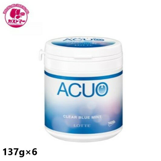 ＼ブラックフライデー！期間限定のお得なクーポン配布中／ACUO クリアブルーミント ファミリーボトル 137g × 6 ロッテ