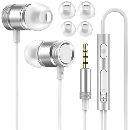 イヤホン 有線 3.5mm マイク付き HIFI音質 重低音 音量調整 リモコン付き ノイズ遮断 通話可能 高遮音性 音漏れ防止 テレワーク 在宅勤務 会議 Switch/PS4/ZOOM/YouTube/PC/Android/iPhone（Lightning-3.5mmヘッ