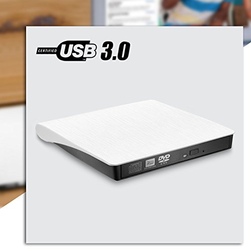 BAGEYI 外付けCD/DVDドライブ USB 3.0/2.0 ポータブル高速データ転送CD/DVD-RW ドライブ/ライター/リライター/プレーヤー MacBook Pro ノートパソコン/デスクトップWin 7/8.1/10 Linux OS用