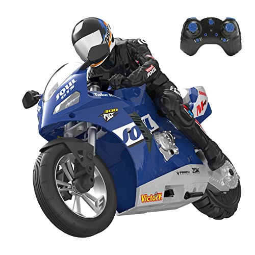 DEERC ラジコンカー 6軸ジャイロ搭載 子ども向け ラジコンオートバイ おもちゃ 自動バランス ラジコンバイク 独輪走行可能 スタントRCモーターサイクル