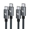 【2本セット】RAMPOW USB C ケーブル【1m+1m/黒 PD対応 60W急速充電】USB-C & USB-...