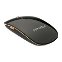 Bluetooth マウス, FENIFOX 無線 マウス ワイヤレス 静音小型薄型 携帯 人間工学 音がしない 光学式 Mouse Laptop Computer PC Mac 用 - 黒い ブラック