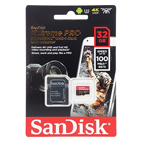 5!ʥݥ2ܥۥǥ ( SANDISK ) 32GB microSD Extreme PRO R=100MB/s W=90MB/s SDץդ γѥå SDSQXCG-032G-GN6MA