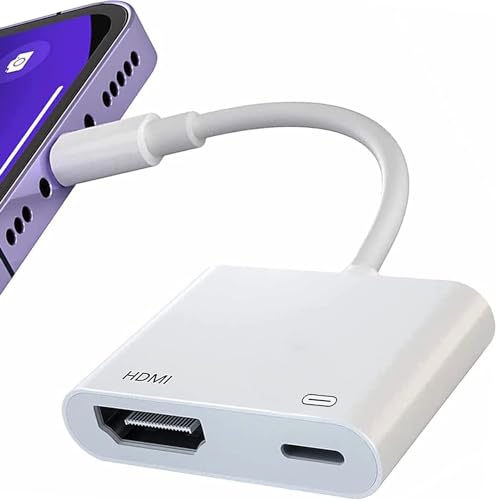 【5月限定!全商品ポイント2倍セール】【2023年 MFi認証品】iphone hdmi 変換ケーブル lightning hdmi Digital AVアダプタ 1080PフルHD アイフォンライトニング 遅延なし 給電不要 純正画質 同画面テレビ接