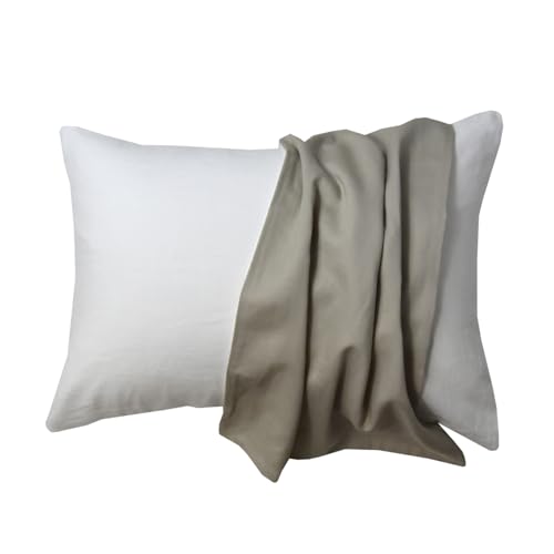Sleep Tailor 枕カバー 50×70cm 枕用 日本製 リネン 和晒し綿ダブルガーゼ 2種類の寝心地 日本製 綿100% 麻100% フレンチリネン オールシーズン コットン 仕上