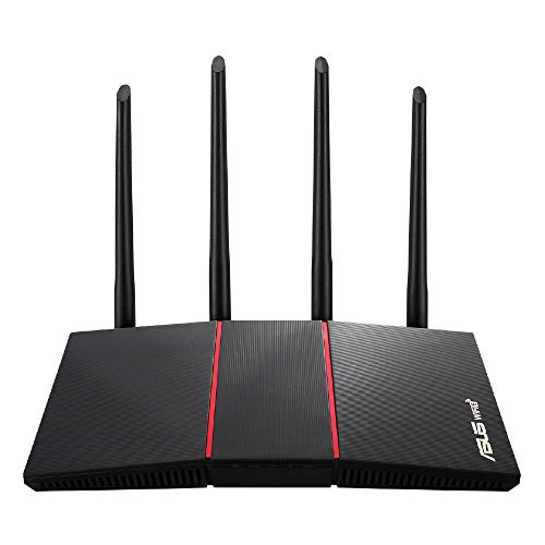 ASUSTek WiFi 無線 ルーター WiFi6 1201 574Mbps デュアルバンド RT-AX55/B (A) メッシュ機能付 3階建 / 4LDK PS5/ Switch/スマホ 対応