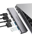 USB Type C ハブ 5in 1 アルミニウム ハブ ドッキングステーション USB C-USB 3.0 PD充電 Thunderbolt 3 MacBook/MacBook Air (2018) / MacBook Pro、ChromeBook他対応