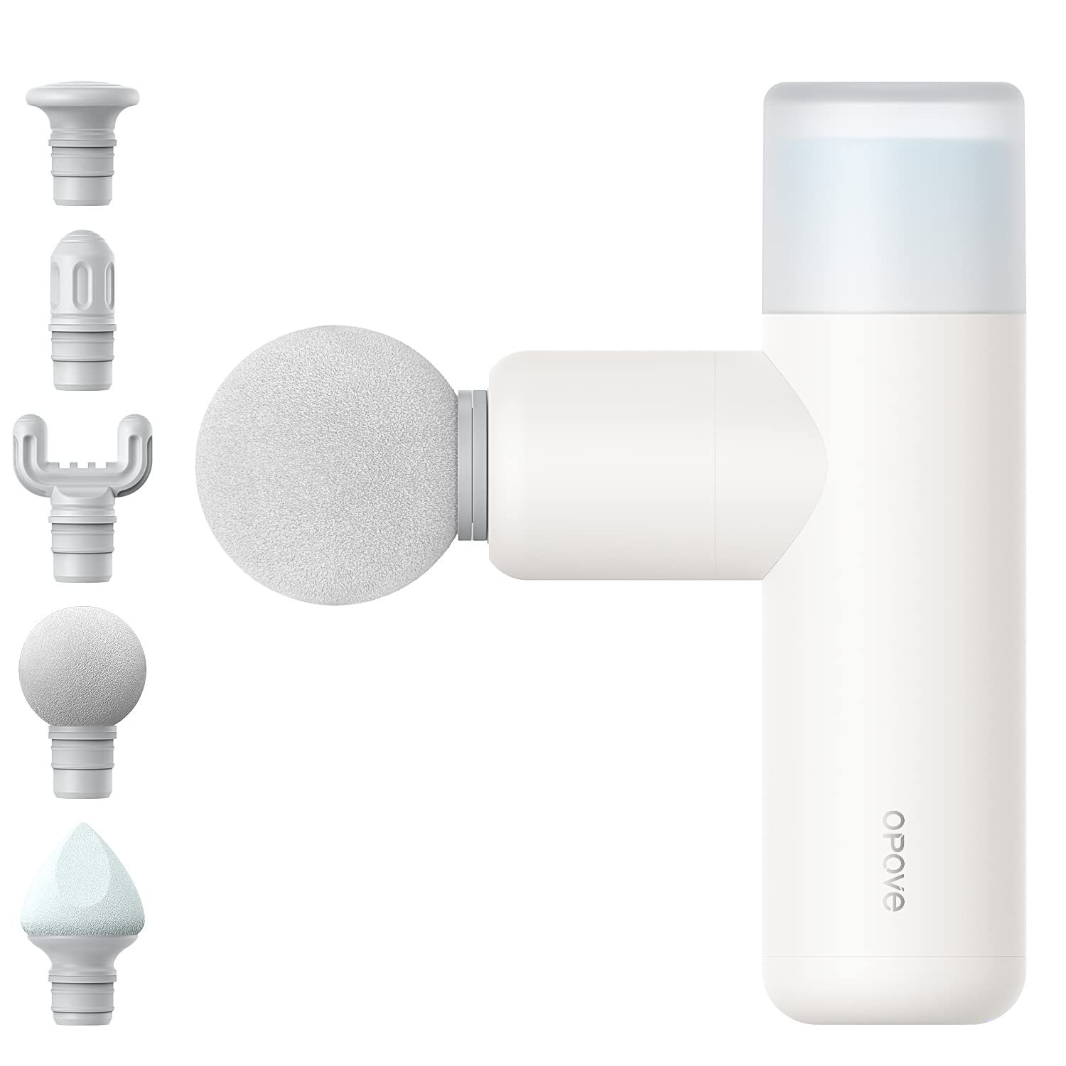 筋膜リリースガン 265g超軽量 顔ケア フェイスモード搭載 7mm振幅 5種類アタッチメント 4段階振動レベル 筋膜ガン Type-C充電式 小型 ミニ 静音 収納ポーチ付き