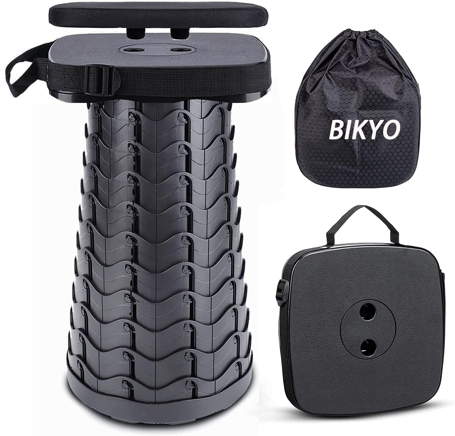 折りたたみ椅子 アウトドアチェア 伸縮式 キャンプ椅子 折り畳み式 キャンプスツール 軽量 コンパクト ..