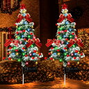 ソーラーライト クリスマスツリー ライト イルミネーションライト 置物ライト 屋外 ガーデンライト 常時&点滅モード ソーラー 埋め込み 飾り付けライト クリス...