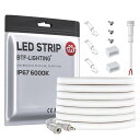 LEDテープライト IP67 防水 高密度 フレキシブル LEDテープライト 5M 336LEDs/m 1680LEDs/5m 昼光色 6000K 幅10mm ストリップライト DC12V 9W/m 調光可能 変形可能 切断可能 寝室 キッチン ホーム 屋内装飾 エネルギークラス A+++ FOBライト CRI>90 電