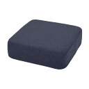座布団 クッション 低反発+高反発 厚め 2層構造 43×43×12cm ゆっくり沈む フロアクッション 床用 床置き ネイビー(3)