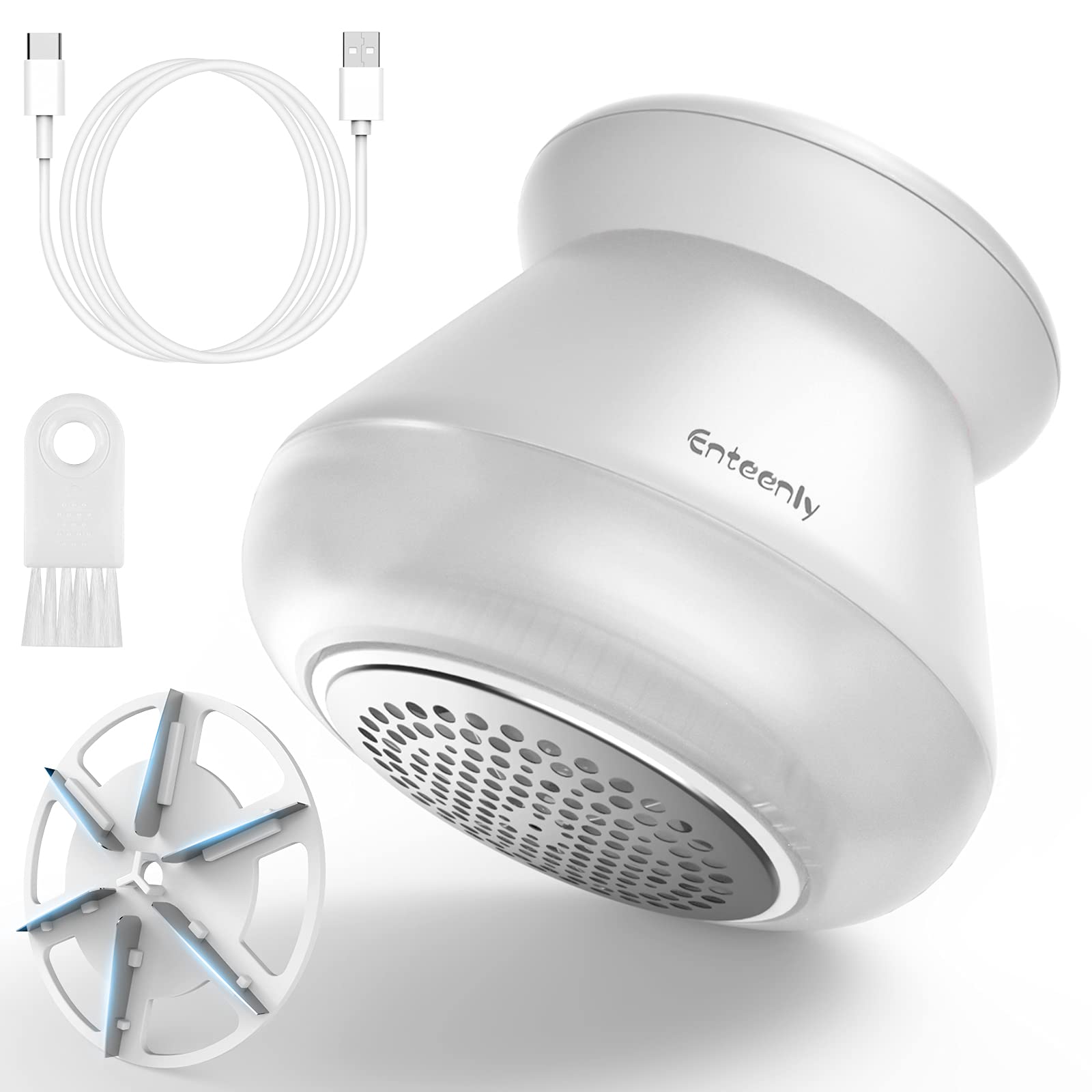 毛玉取り けだまとり 電動 設計 毛玉取り機 様々な衣類に対応 切れ味 替刃付き 強力 6枚刃モデル USB充電式 コードレス使用可 毛玉カット 毛玉とり 毛玉取り器 ホワイト
