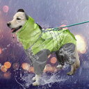 犬レインコート 犬用 ポンチョ ペットレインコートカッパ 雨合羽 防水 防雪 防塵 防風 小型犬 中型犬 大型犬 帽子付き 耐久性 通気 着脱簡単 快適 完全防水 多サイズ 28 グリーン