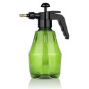 スプレー ボトル 加圧式 霧吹き 植物 1000ML 蓄圧式 スプレー プラスチック 極細ミスト ノズル調整可能 園芸 ガーデニング 掃除 グリーン 透明(2セ...