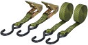 荷締めベルト ラチェット式 ベルト 荷締機長 4m 固定ベルト 固定バンド 破断荷重800kg 2本セット 締付固定 多用途 引越し 運搬用ラッシングベルト