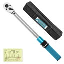 トルクレンチ プレセット型 差込角9.5mm(3/8インチ) 5-60N?m 自動車 タイヤ交換 自転車修理 バイク用 車 収納ケース付き 日本語取扱説明書付