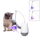 電動猫おもちゃ 充電式室内自動ペット猫知能玩具 猫羽おもちゃ 人気ねこ知育玩具 猫のプレゼント 猫を鍛える玩具 バッテリ駆動 寂しさ解消 ストレス解消 運動不足...
