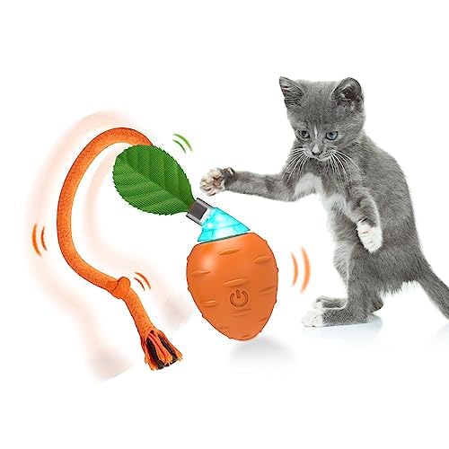 猫おもちゃ 猫ボール 猫用電動おもちゃ 猫のおもちゃボール 猫インタラクティブ自動おもちゃボール 電動猫のおもちゃ モバイルロングテールおもちゃボール 模擬鳥の音付き おもちゃボール USB充電式猫電動おもちゃ
