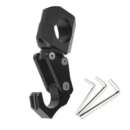 コンビニフック ハンドルフック ヘルメットフック 汎用 22mm バイクバーハンドル取付 CNCアルミ 荷物掛け 小物置く 耐久性 ブラック(2セット) コンビニフック ハンドルフック ヘルメットフック 汎用 22mm バイクバーハンドル取付 CNCアルミ 荷物掛け 小物置く 耐久性 ブラック(2セット)