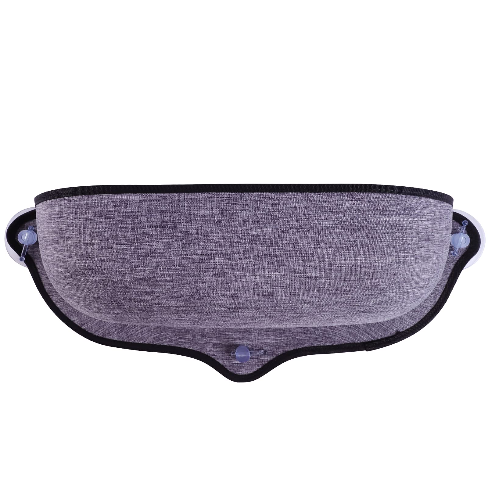 ハンモック 猫 窓 吸盤 猫窓枠座り台 ウィンドウベッド 耐荷重13kg マット付き 日向ぼっこ ペットベッド 取り付け簡単 (グレー)