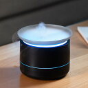 加湿器 小型 卓上 アロマ 200ml 海霧 超音波 アロマ対応 LEDライト7色 卓上加湿器 自動停止機能 卓上噴水 排水 空焚き防止 コンパクト お手入れ簡単 デスク 部屋 会社 リビング 乾燥/花粉症対策-ブラック