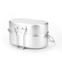 戦闘飯盒2型 飯盒 兵式飯盒 飯盒2合 食品安全試験済 メスティン キャンプ飯 水蒸気炊飯 ソロキャンプ 収納袋付き 調理器具 防災対策 自宅炊飯 野外用 登山...