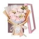 ソープフラワー 花束 ブーケ ギフト バラ 造花 rose flower bouquet フラワーソープ お花 母の日 開店祝い 誕生日 退職祝い 女性 花 ギ...