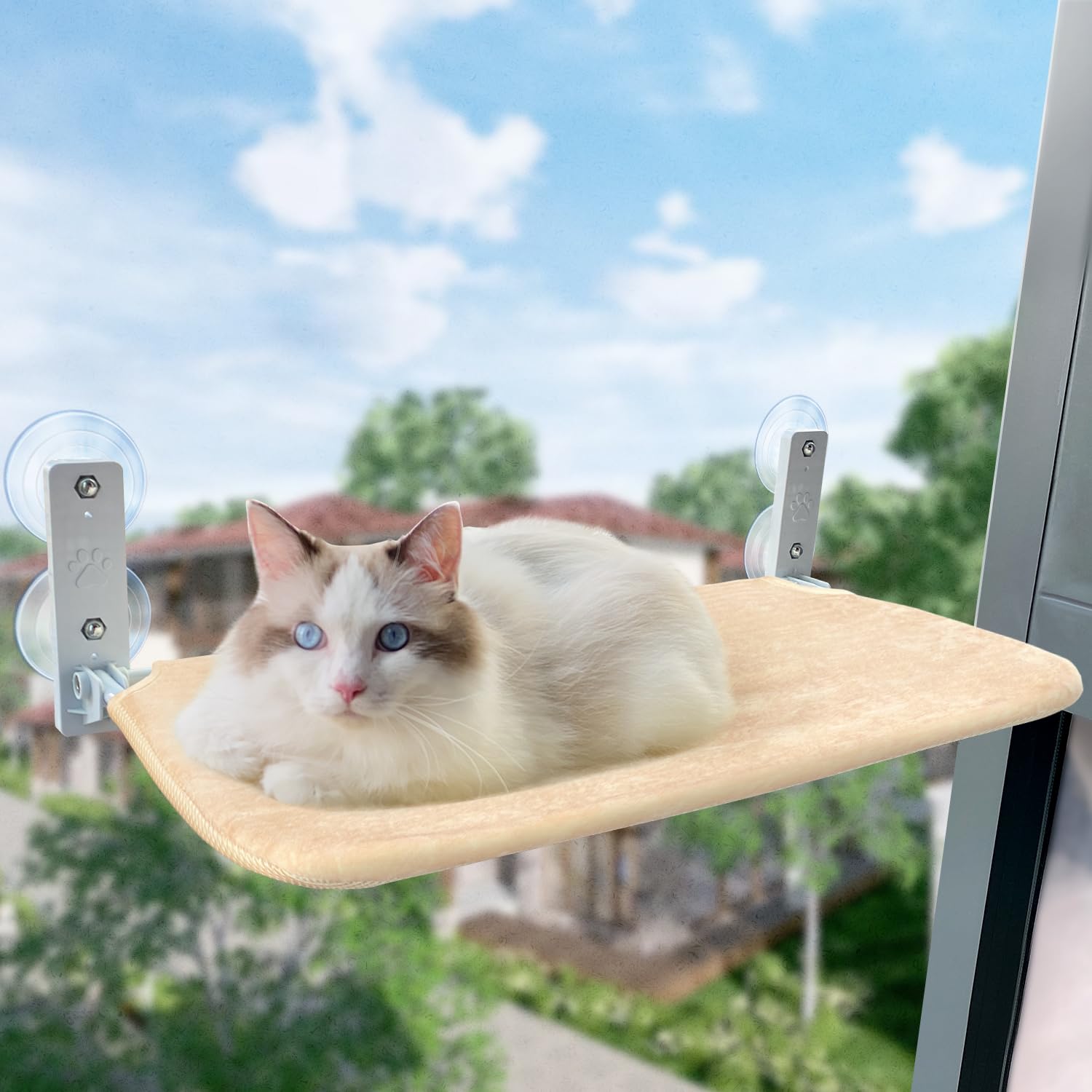 猫窓ベッド ねこベッド 猫ハンモック 折畳み式猫ハンモック 吸盤 猫窓用ハンモック 猫窓ベッド 窓ハンモック 猫窓ベッド 吸盤式 ペットベッド ねこ ネコ キャットハンモック キャットマット 窓際マット 通気メッシュ 日光浴 ウィンドウベッド 洗える 猫用 耐荷重