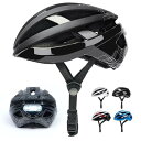 自転車 ヘルメット 大人用 【LEDライト付】ロードバイク ヘルメット スポーツヘルメット 超軽量 17個通気口 58-62CM サイクリング 耐衝撃 高剛性 サイズ調整可能 男女兼用 通勤 通学 CE認定済み