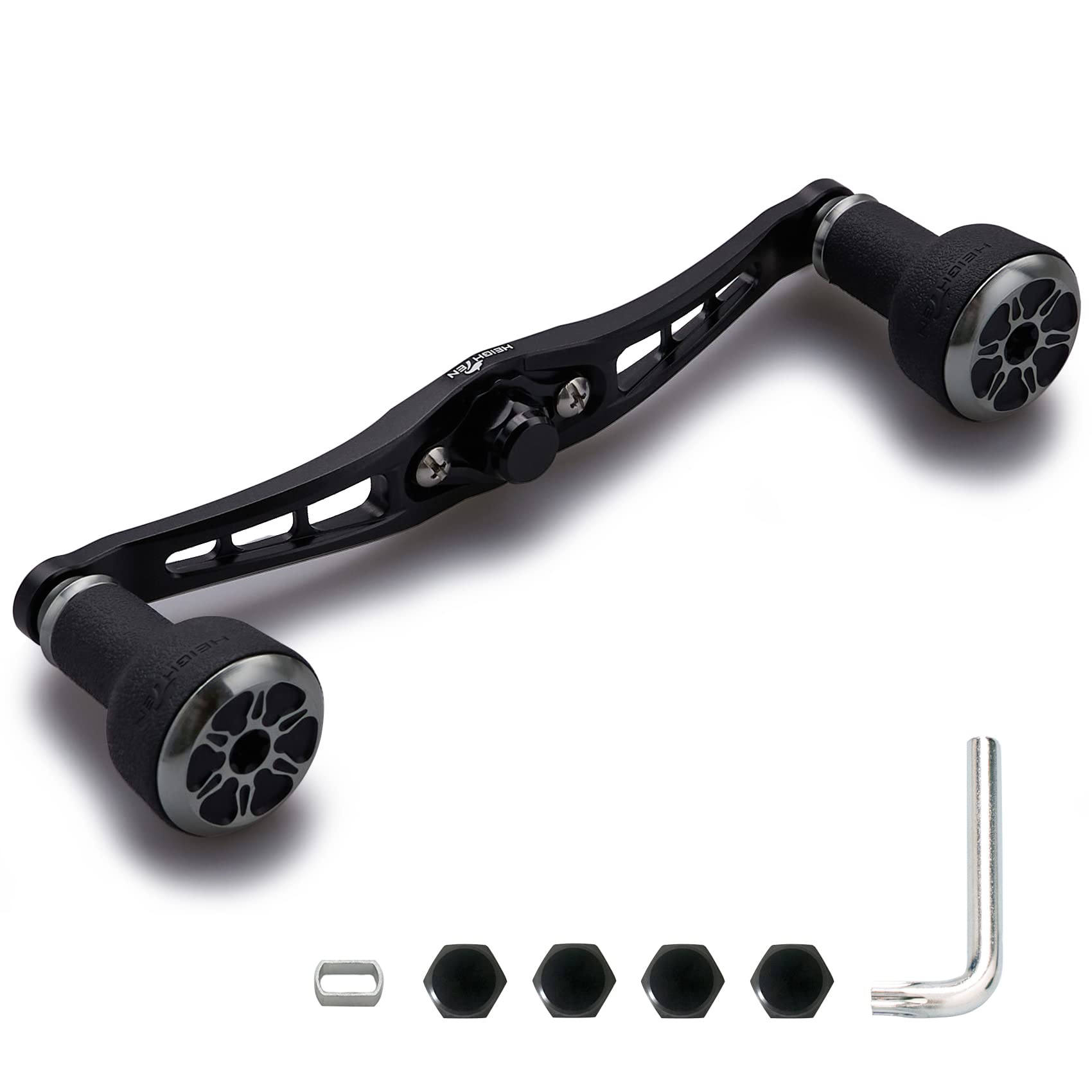 120/92mm ベイト リール ハンドル 24mm TPE製 ノブ搭載 シマノ ダイワ アブガルシア 通用 ベイトリール 用 TPE Series