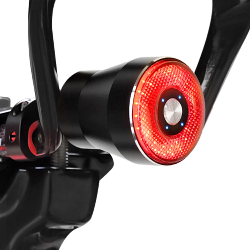 テールライト 自転車 ブレーキ警告 自動点滅 振動?光センサー IPX6防水 Type-C充電式 明るさ調整可能 四種類の点灯 合金材質の固定フレーム リアライト バイク 昼夜通用 合金製 高輝度【日本語説明書】夜間走行 簡易装着 (Q5)